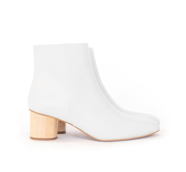 White low shop ankle boots
