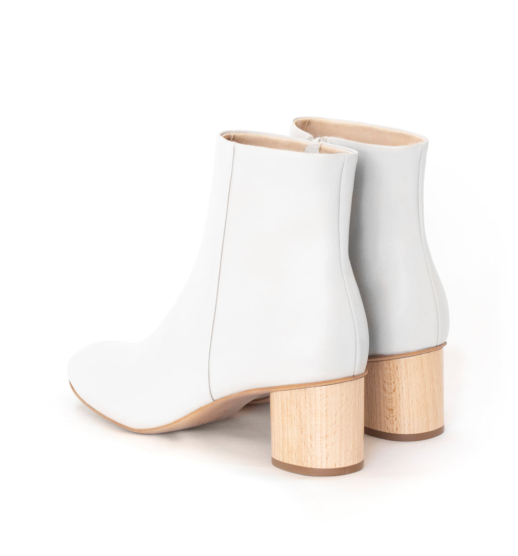 White low ankle boots sale