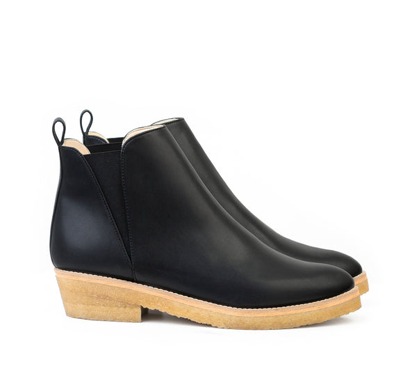 Crepe Ankle Boot Black