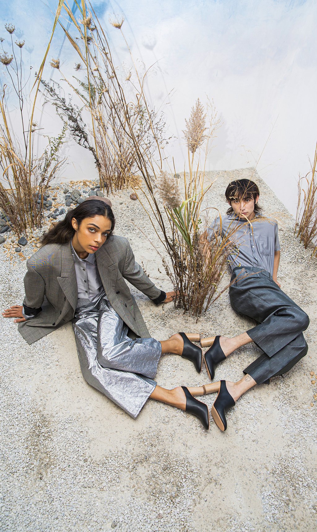 Mules in eco vegan leather, natural wood high heel. All sizes available, from 36 to 46, mens and womens.