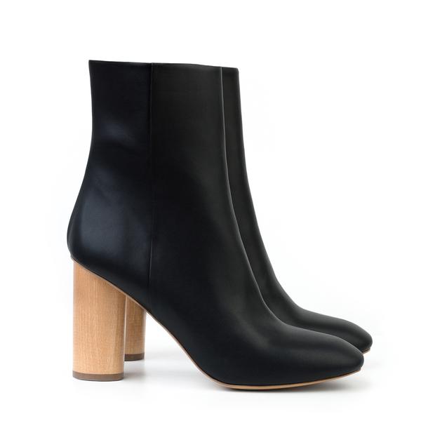 High Ankle Boot in Black Faux-Nappa. Sydney Brown 2018. Ethical, Sustainable and Vegan Brand.
