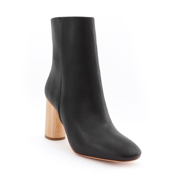 High Ankle Boot in Black Faux-Nappa. Sydney Brown 2018. Ethical, Sustainable and Vegan Brand.